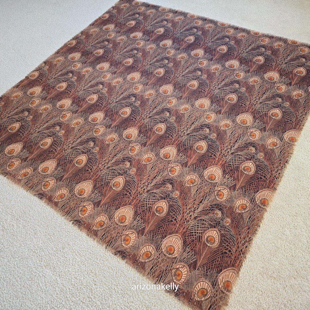 RARE Liberty WOOL Hera Scarf Large Square Peacock - Picture 7 of 14